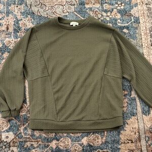 Chenault Sage Green Long Sleeve Top